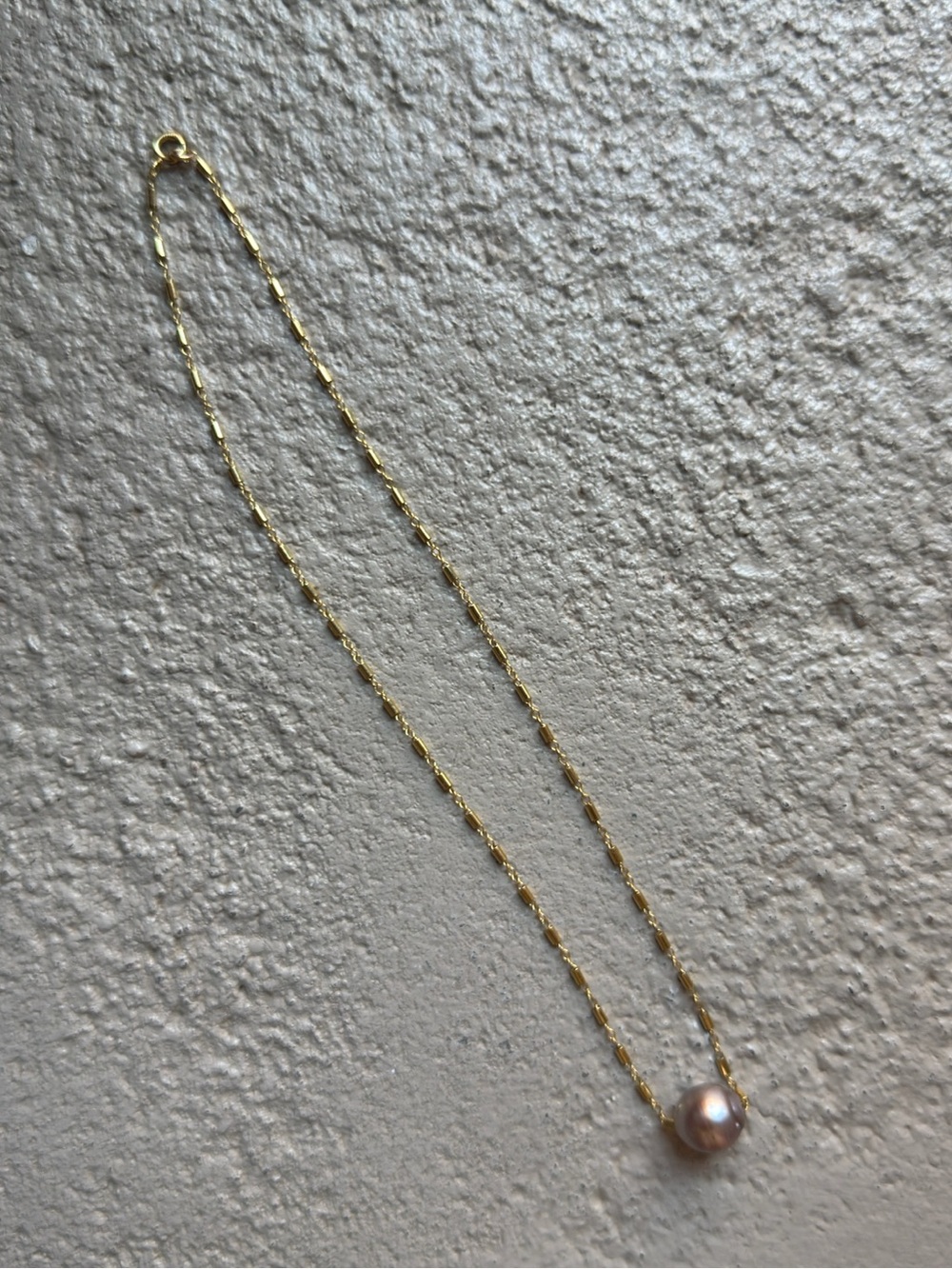14K GF Fresh water pearl necklace from Hawaii Pink Pearl